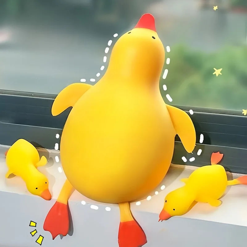 Squishy Stress Duck Fidget Keychain
