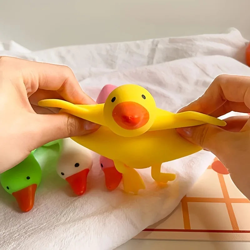 Squishy Stress Duck Fidget Keychain